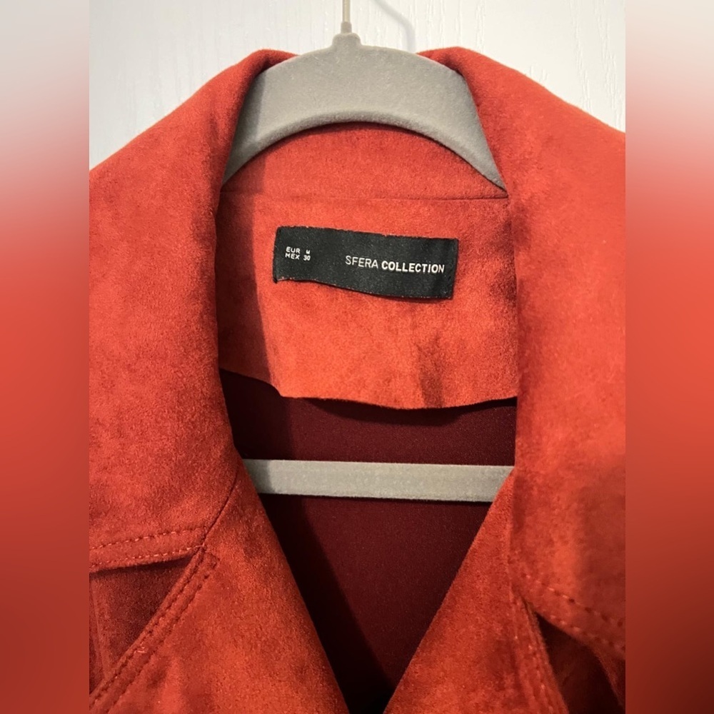 Sfera Collection Vibrant Orange Trench Coat - Picture 8 of 10